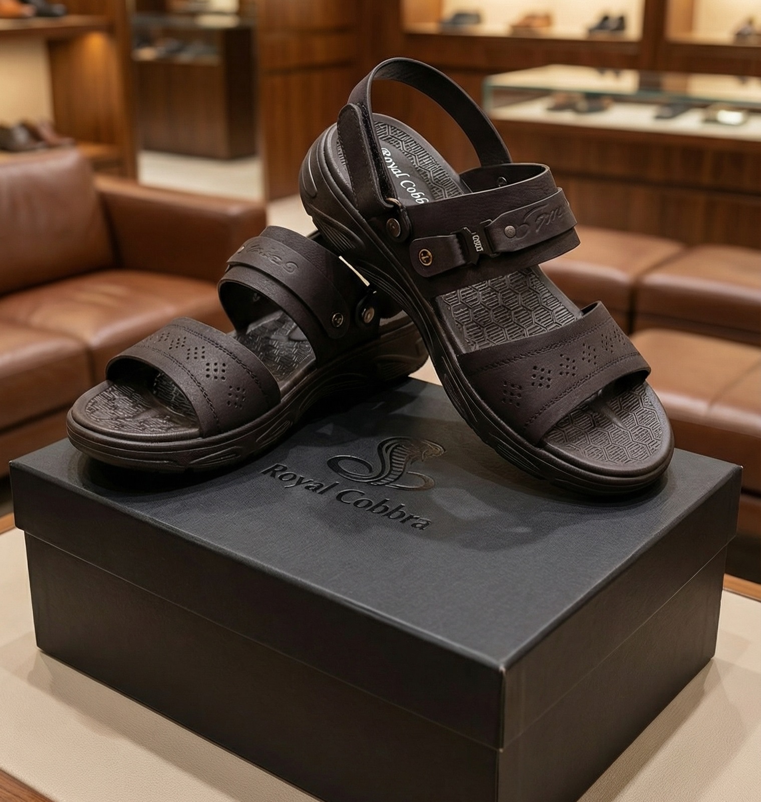 Formal Sandals Black Color ( Code :- B12) - Image 2