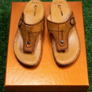 The Royal Cobbler Collection - Men's Handcrafted Genuine Leather Kolhapuri Chappal, Black, Code: B-1450